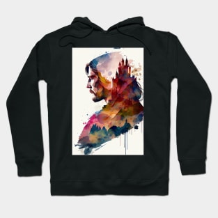 Knight and Castle Double Exposure Hoodie